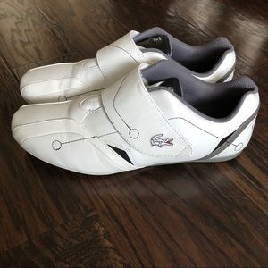 Lacoste Men’s White Casual Sneaker Shoes: Size 9.5